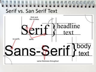 Serif vs. San Serif Text
 