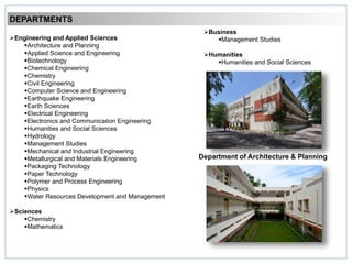 Business
Management Studies
Humanities
Humanities and Social Sciences
DEPARTMENTS
Engineering and Applied Sciences
Architecture and Planning
Applied Science and Engineering
Biotechnology
Chemical Engineering
Chemistry
Civil Engineering
Computer Science and Engineering
Earthquake Engineering
Earth Sciences
Electrical Engineering
Electronics and Communication Engineering
Humanities and Social Sciences
Hydrology
Management Studies
Mechanical and Industrial Engineering
Metallurgical and Materials Engineering
Packaging Technology
Paper Technology
Polymer and Process Engineering
Physics
Water Resources Development and Management
Sciences
Chemistry
Mathematics
Department of Architecture & Planning
 