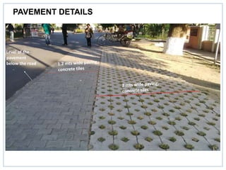 PAVEMENT DETAILS
Level of the
pavement
below the road
 