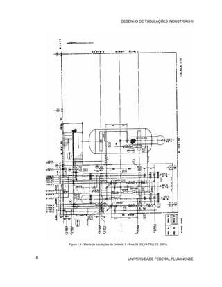 DESENHO DE TUBULAÇÕES INDUSTRIAIS II




    Figura 1.4 - Planta de tubulações da Unidade 3 - Área 34 (SILVA TELLES, 2001).



8                                                 UNIVERSIDADE FEDERAL FLUMINENSE
 