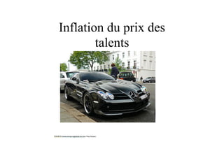 Inflation du prix des
talents
SOURCE: www.entrepriseglobale.biz Jean-Yves Huwart 
 