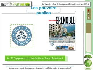 Les pouvoirs publicsLes 30 Engagements du plan d’actions « Grenoble facteur 4