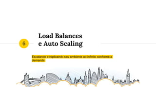 Load Balances
e Auto Scaling
Escalando e replicando seu ambiente ao infinito conforme a
demanda
6
 