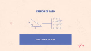 ESTUDO DE CASO
ARQUITETURA DE SOFTWARE
 