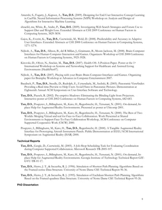 Desney S Tan Curriculum Vitae