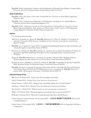 Desney S Tan Curriculum Vitae