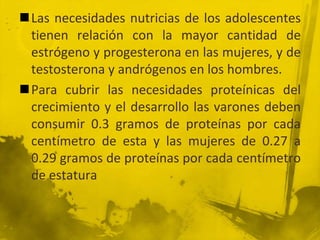 Nutrición del Adolescente
