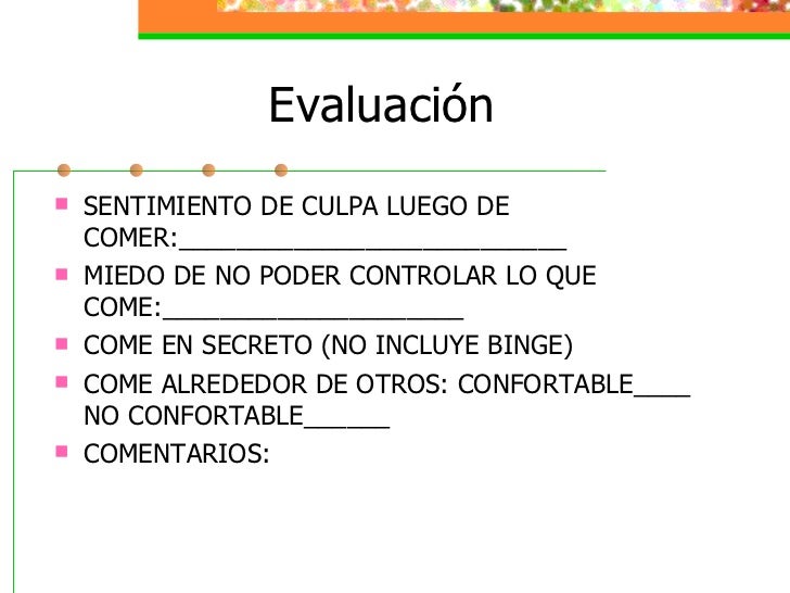 Desordenes alimentarios clase 2 comp med Desordenes alimentarios clase 2 comp med