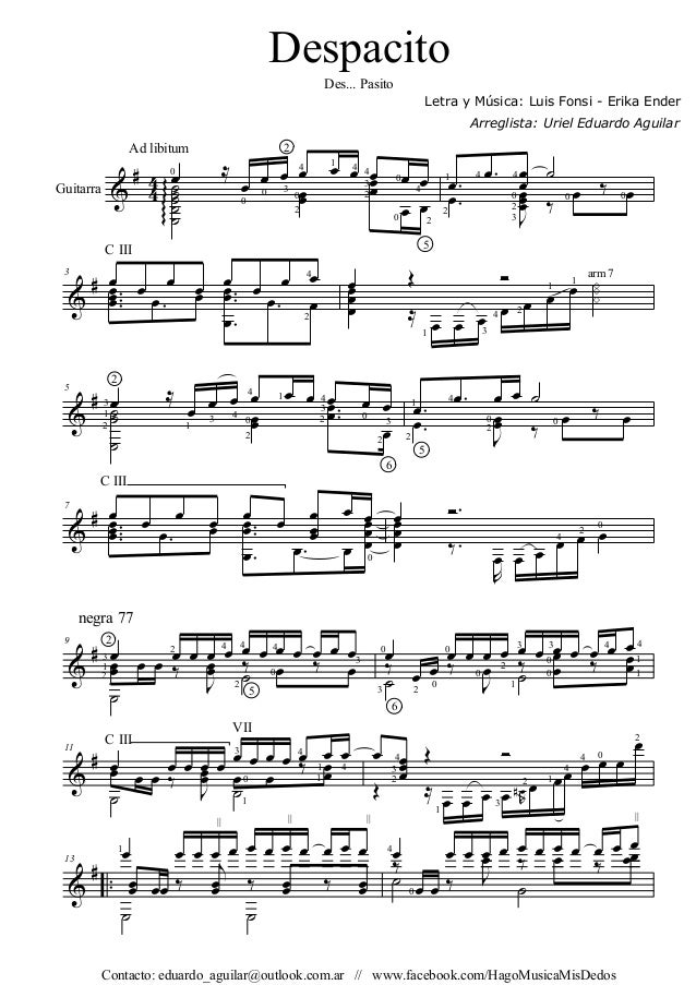 Despacito Luis Fonsi Acordes Piano