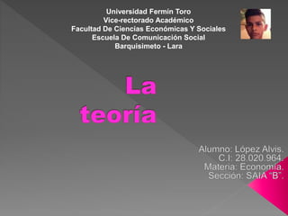 Universidad Fermín Toro
Vice-rectorado Académico
Facultad De Ciencias Económicas Y Sociales
Escuela De Comunicación Social
Barquisimeto - Lara
 