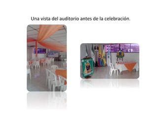 Una vista del auditorio antes de la celebración.