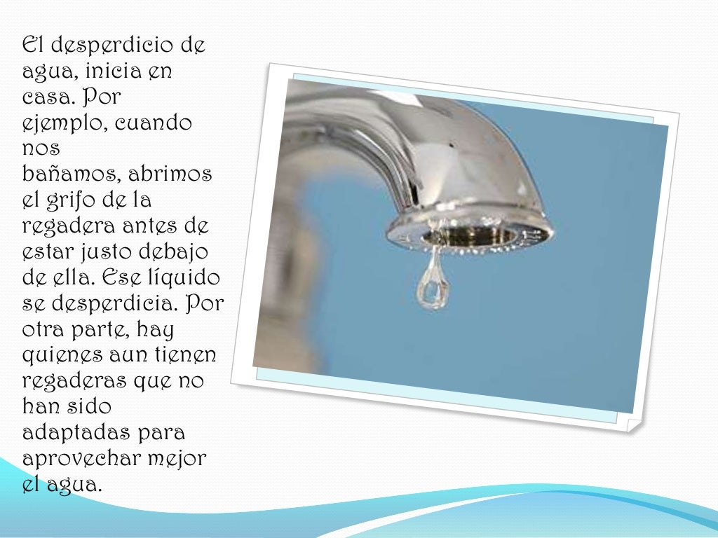 Desperdicio del agua