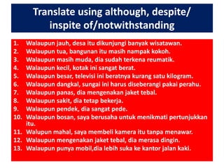 DESPITE, in spite of, not withstanding, nevertheless.pptx