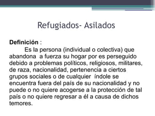 Internacional-ACNUR- liderazgo en protección y alojamiento de emergencia para desplazados internos, gestión y coordinación de los campamento 
