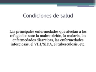 Acceso a los servicios de salud de la población desplazada. 