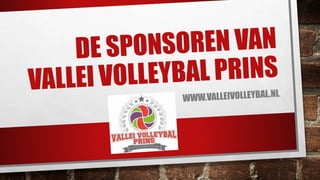 De sponsoren van vallei volleybal prins