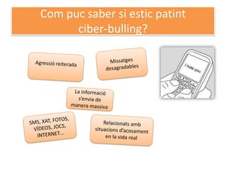 Com puc saber si estic patint
      ciber-bulling?
 