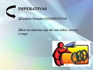 INTERROGATIVASEl hablante hace una pregunta. 