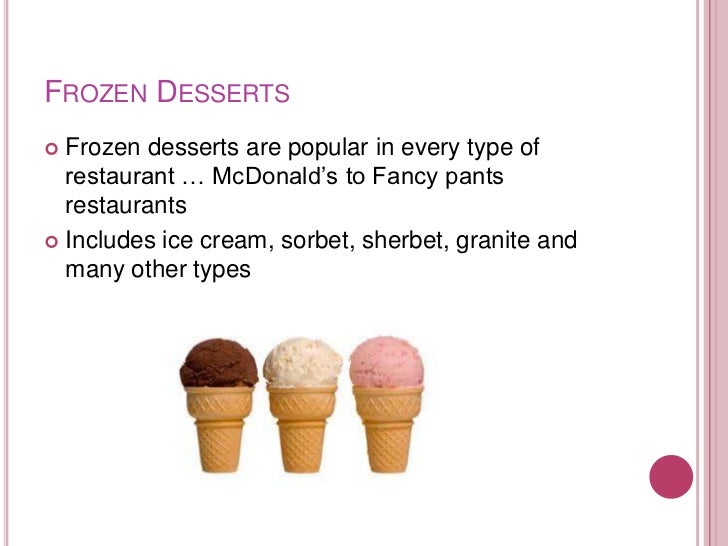 Desserts and sauces