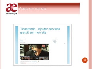 VISIBLE SUR SON SITE
10
 