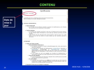 23 CONTENU DESS HUG – 12/06/2006  Date de mise à jour  