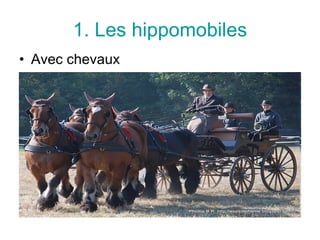 1. Les  hippomobiles Avec chevaux 