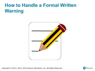 Copyright © 2017, 2015, 2013 Pearson Education, Inc. All Rights Reserved
How to Handle a Formal Written
Warning
 