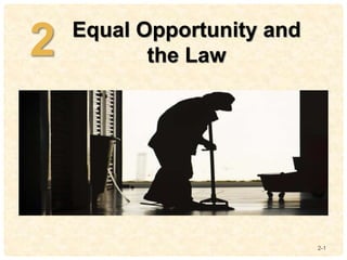 2
Equal Opportunity and
the Law
2
2-1
 