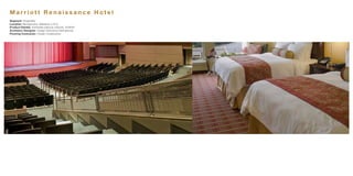 Marriott Renaissance Hotel
Segment: Hospitality
Location: Montgomery, Alabama, U.S.A.
Product Details: Axminster (various colours), 15180m2
Architect/ Designer: Design Directions International
Flooring Contractor: Doster Construction
 