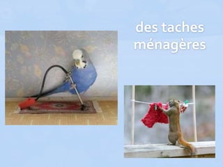 des taches
ménagères
 