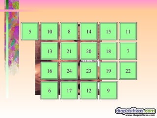 6 7 8 9 24 22 10 11 16 13 17 21 18 20 12 23 19 14 15 5 