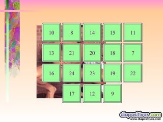 8 9 24 22 10 11 16 13 17 21 18 20 12 23 19 14 15 7 