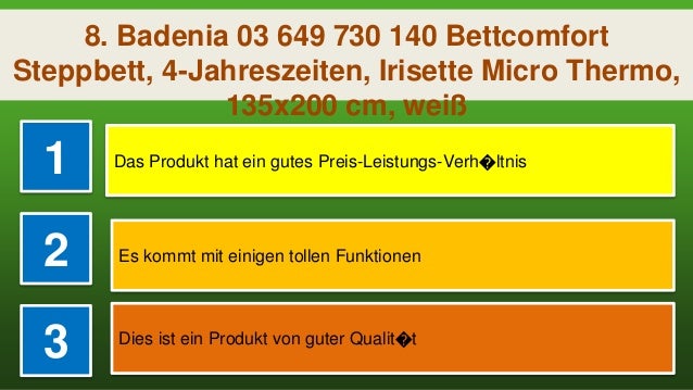 135x200 cm 4-Jahreszeiten Badenia 03 649 730 140 Bettcomfort Steppbett weiß weiß Irisette Micro Thermo