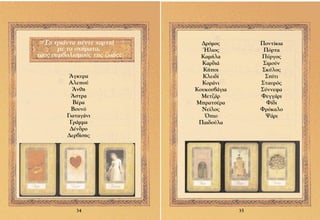 ∆· ÙÚÈ¿ÓÙ· ¤ÓÙÂ ¯·ÚÙÈ¿       ¢ÚﬁÌÔ˜           ¶ÔÓÙ›ÎÈ·
       ÌÂ Ù· Û¯‹Ì·Ù·,           ◊ÏÈÔ˜             ¶ﬁÚÙ·
ÙÔ˘˜ Û˘Ì‚ÔÏÈÛÌÔ‡˜ ÙË˜ ˙ˆ‹˜:     ∫·Ì‹Ï·           ¶‡ÚÁÔ˜
                                ∫·Ú‰È¿            ™ÈÌÔ‡Ó
                                ∫‹ÔÈ            ™Î‡ÏÔ˜
          ÕÁÎ˘Ú·                ∫ÏÂÈ‰›             ™›ÙÈ
          ∞ÏÂÔ‡                ∫ÔÚ¿ÓÈ           ™Ù·˘Úﬁ˜
           ÕÓıË               ∫Ô˘ÎÔ˘‚¿ÁÈ·        ™‡ÓÓÂÊ·
          ÕÛÙÚ·                 ªÂÙ˙¿Ú           ºÂÁÁ¿ÚÈ
           µ¤Ú·               ªÚ·ÙÛ¤Ú·            º›‰È
           µÔ˘Óﬁ                ¡Â›ÏÔ˜           ºÚﬁÎ·ÏÔ
         °È·Ù·Á¿ÓÈ               ŸÈÔ              æ¿ÚÈ
          °Ú¿ÌÌ·               ¶·È‰Ô‡Ï·
          ¢¤Ó‰ÚÔ
         ¢ÂÚ‚›ÛË˜




            34                              35
 