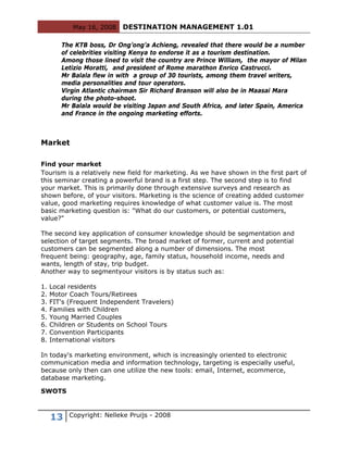 Destination Management 101