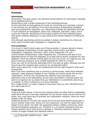 Destination Management 101