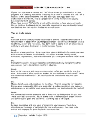 Destination Management 101