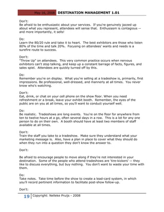 Destination Management 101