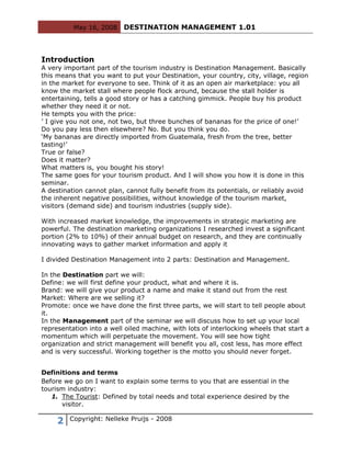 Destination Management 101