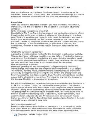 Destination Management 101