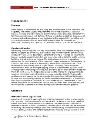 Destination Management 101