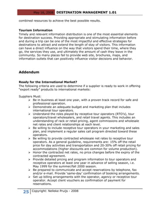 Destination Management 101