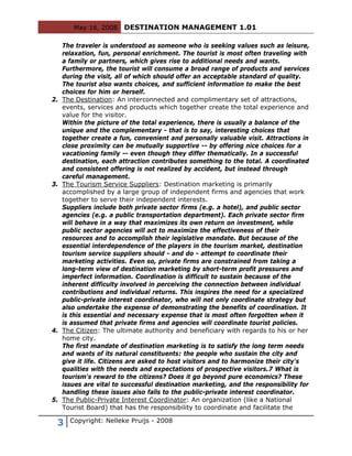 Destination Management 101