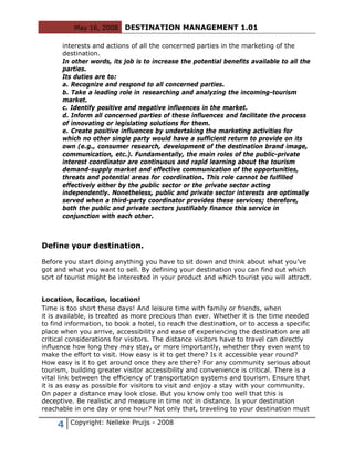 Destination Management 101