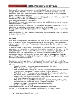 Destination Management 101