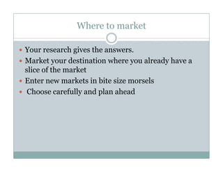 Destination Management Course