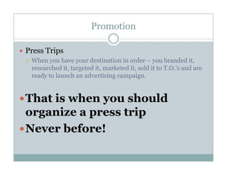 Destination Management Course