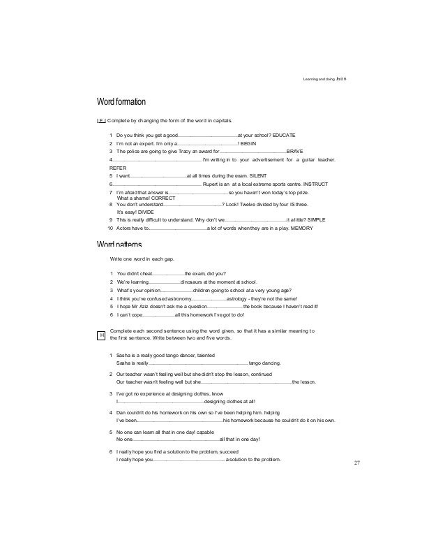 Destination B2 Grammar Vocabulary Keys