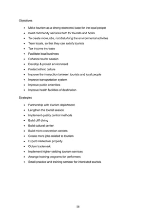 Tourist Program.pdf Tourism Destination Development Plan | PDF