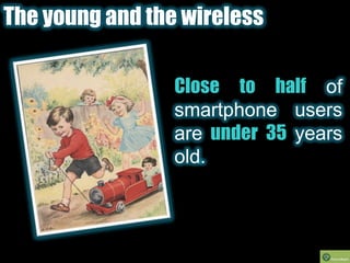 The young and the wirelessClose to half of smartphone users areunder 35 years old.